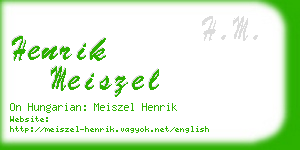 henrik meiszel business card
